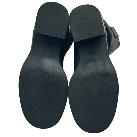 Schutz Wyatt Womens Black Leather Western Mid Calf Boots Size 7.5B New $238 - Picture 9 of 10